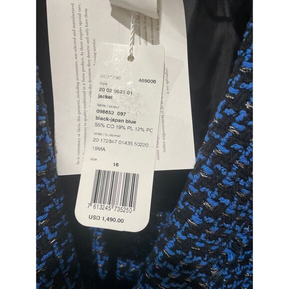 Akris Punto Tweed Blazer Size 16 New with Tags - Picture 4 of 5